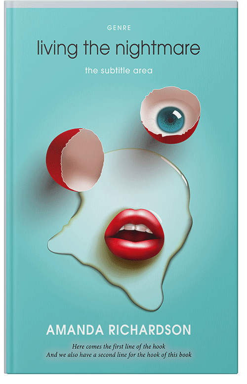 Front view of Premade Surreal Book Cover - Half Baked