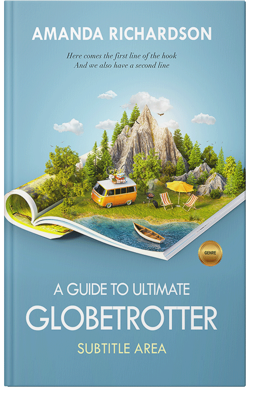 Front view of Premade Travel Book Cover - Glacier