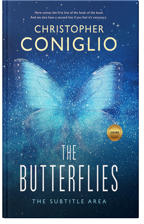 Front view of Premade Self-Improvement & Self-Help Book Cover - Black