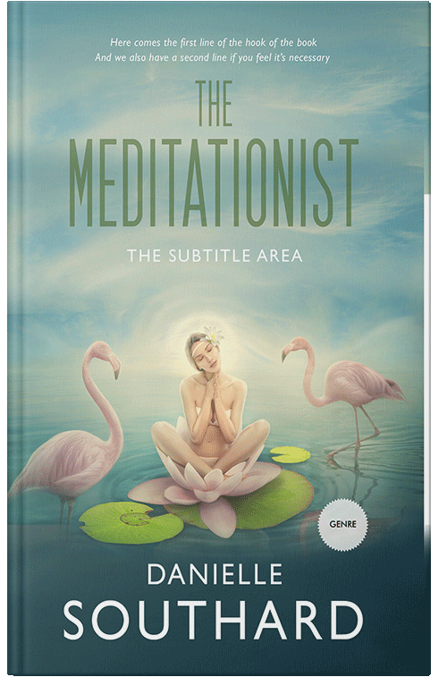 Front view of Premade Religion & Spirituality Book Cover - Pewter