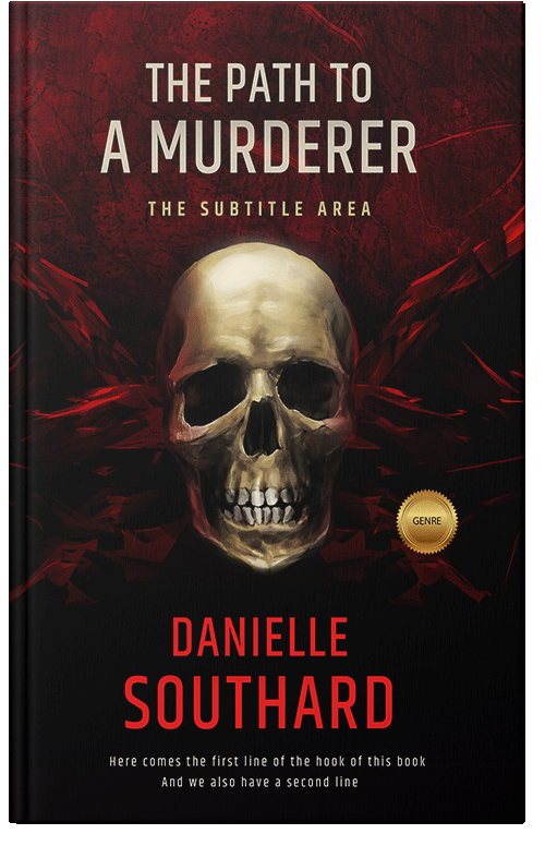 Front view of Premade Horror Book Cover - Graphite