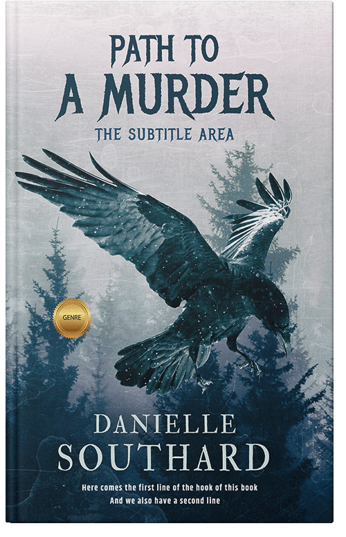 Front view of Premade Horror Book Cover - Pale Slate