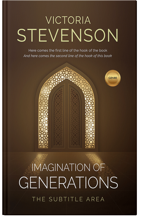 Front view of Premade Religion & Spirituality Book Cover - Deep Oak
