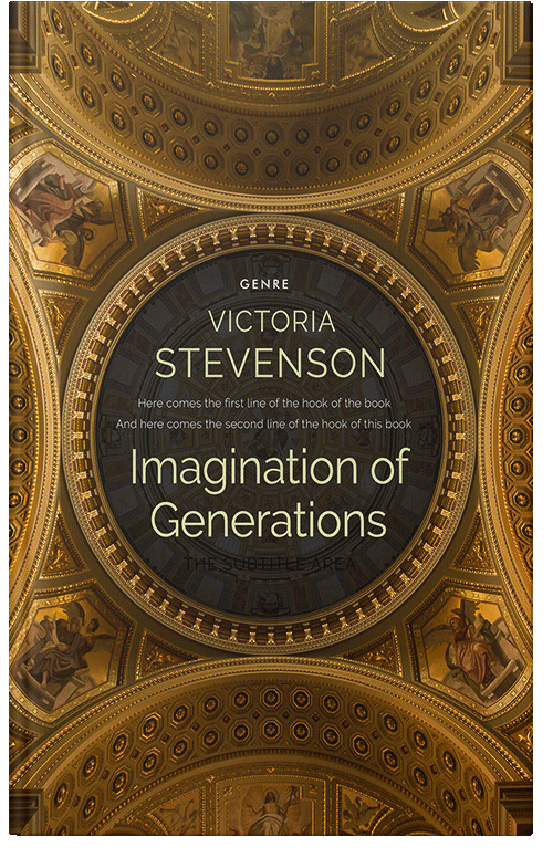 Front view of Premade Religion & Spirituality Book Cover - Bronze