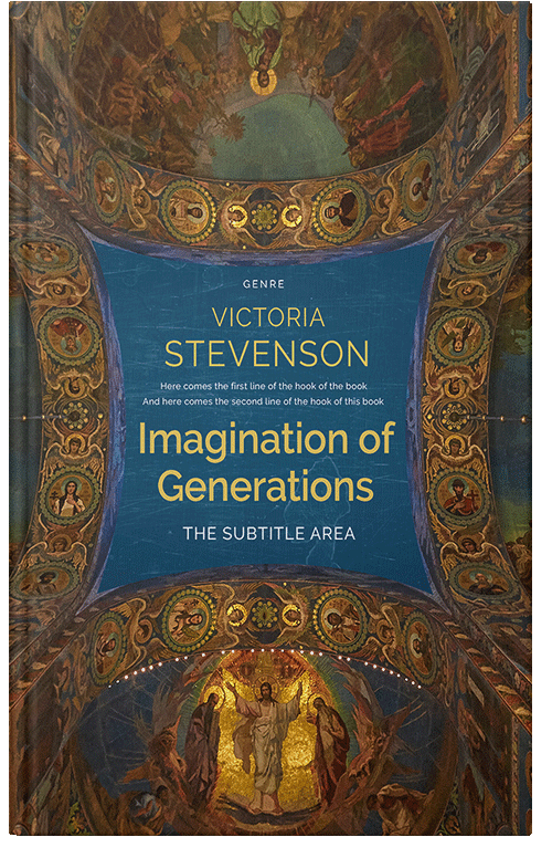 Front view of Premade Religion & Spirituality Book Cover - Lunar Green