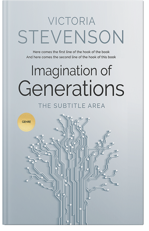 Front view of Premade Abstract Book Cover - Geyser