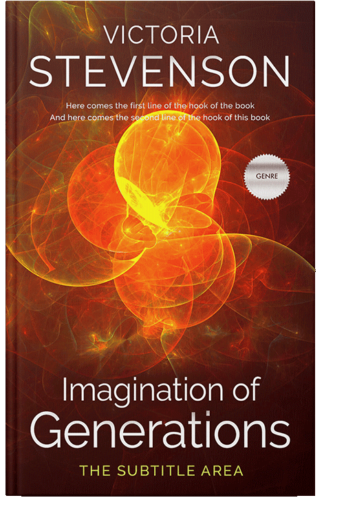 Front view of Rustic Red #1912 - Premade Abstract Book Cover