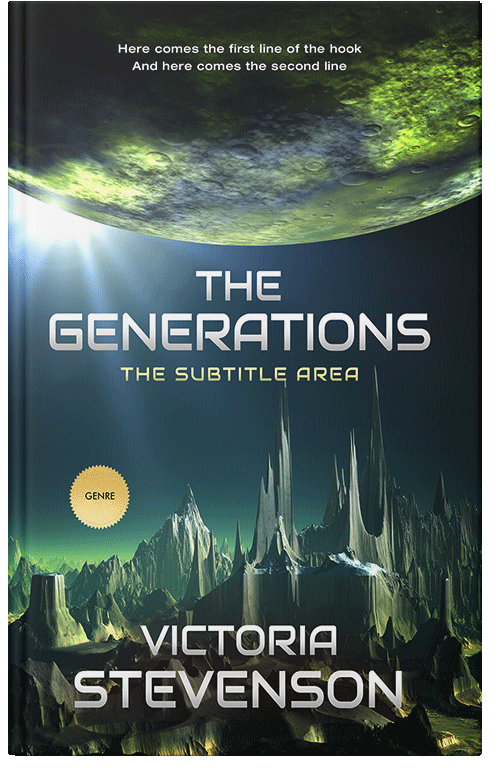 Front view of Premade Science Fiction Book Cover - Timber Green