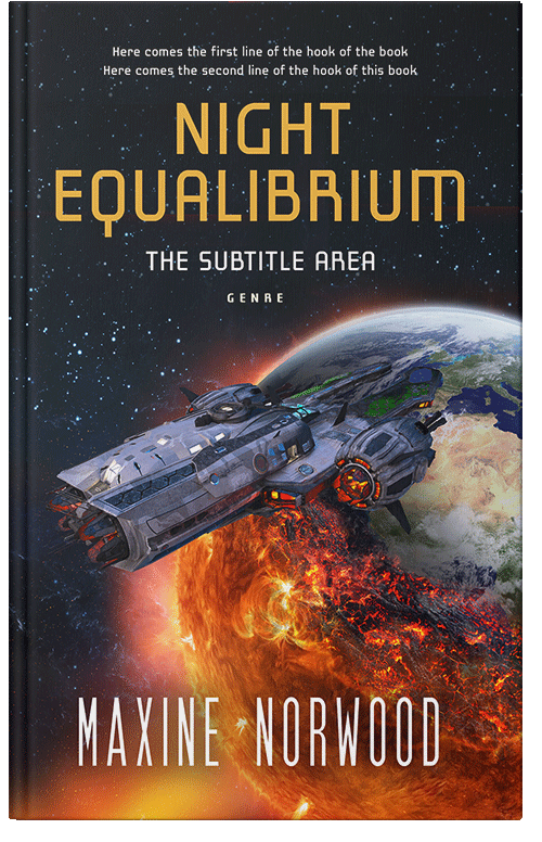 Front view of Premade Science Fiction Book Cover - Raw Sienna