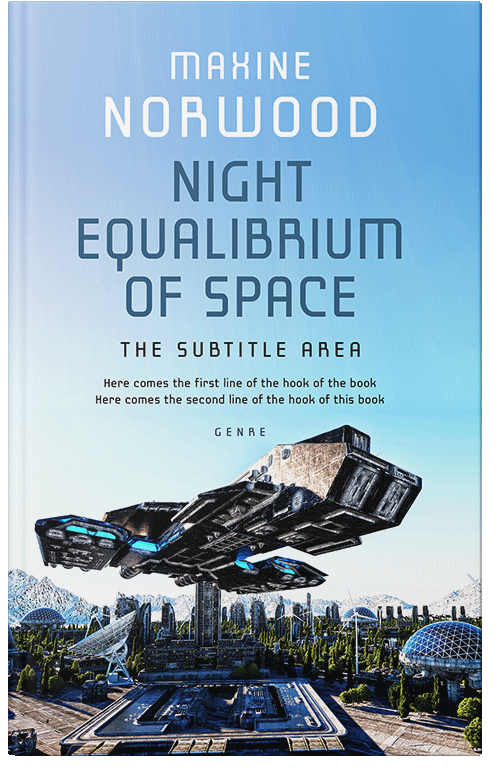 Front view of Premade Science Fiction Book Cover - Blizzard Blue