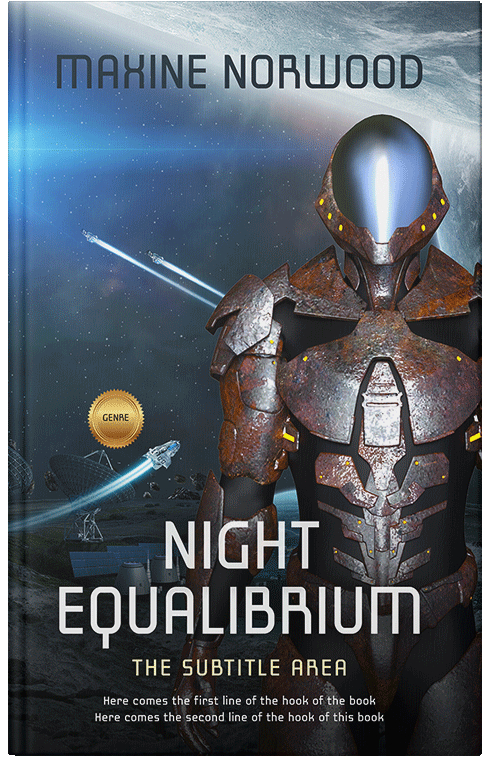 Front view of Premade Science Fiction Book Cover - Shark