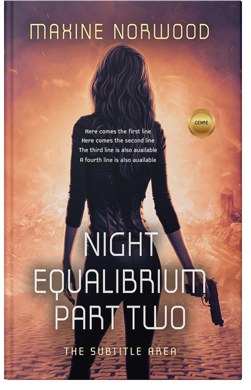 Front view of Premade Mystery & Thriller & Suspense Book Cover - Antique Brass