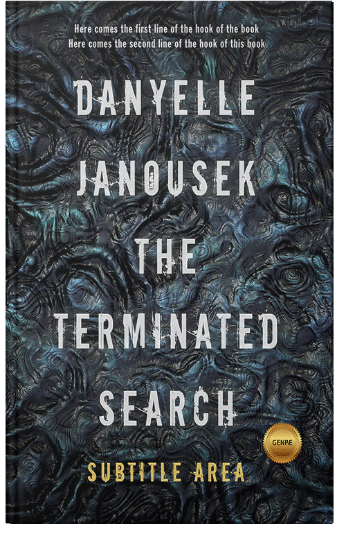 Front view of Premade Abstract Book Cover - Shark