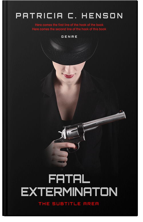 Front view of Premade Mystery & Thriller & Suspense Book Cover - Black