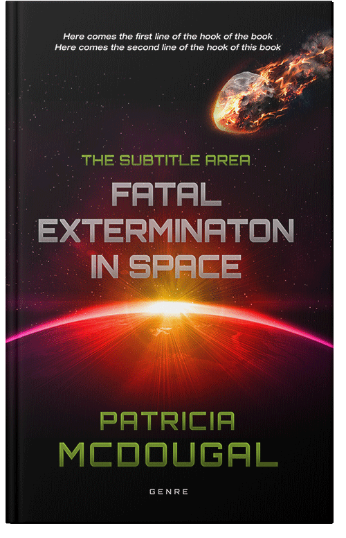 Front view of Premade Science Fiction Book Cover - Chestnut Rose