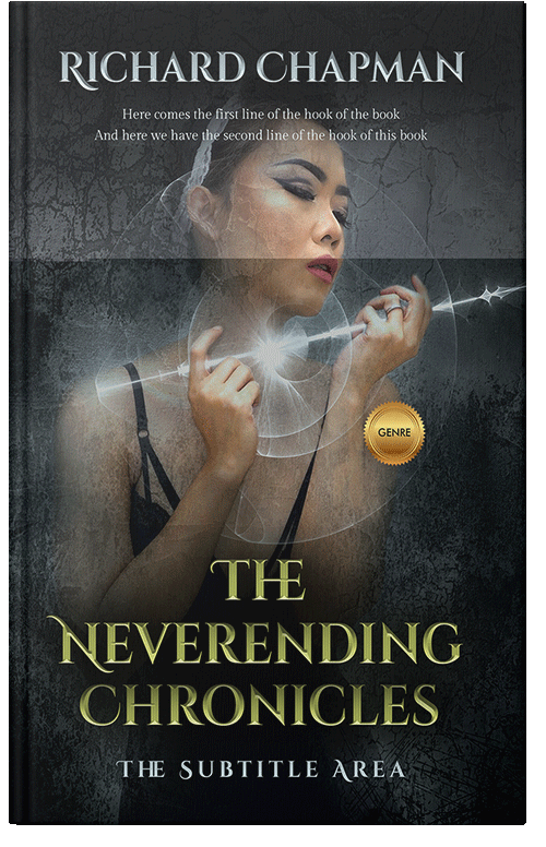 Front view of Premade Surreal Book Cover - Shark