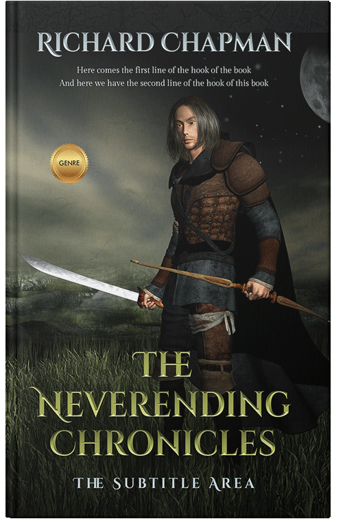 Front view of Premade Fantasy Book Cover - Rangoon Green