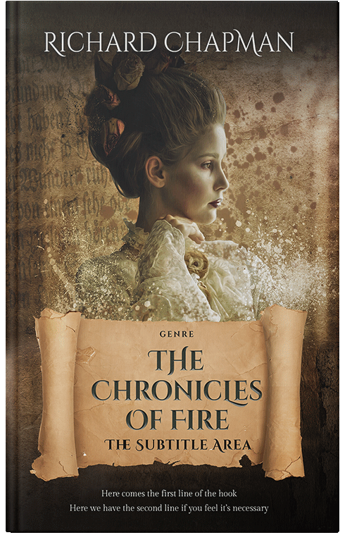 Front view of Premade Fantasy Book Cover - Teak