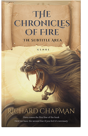 Pre Made Book Cover Tan