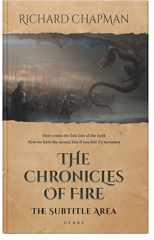 Front view of Premade Fantasy Book Cover - Tan