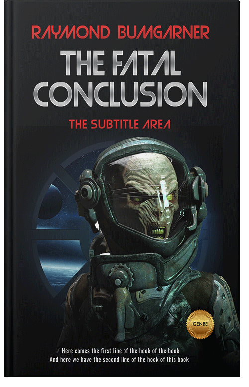 Front view of Premade Apocalyptica Book Cover - Black