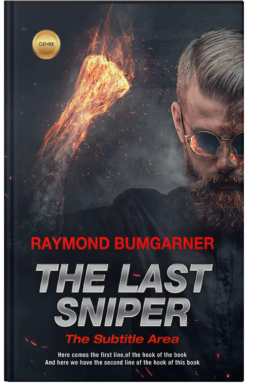 Front view of Premade Action & Adventure Book Cover - Mirage