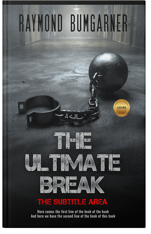 Front view of Premade Action & Adventure Book Cover - Shark