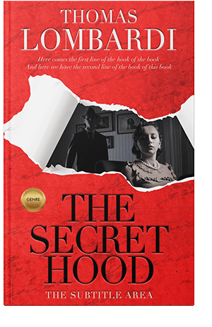 Pre Made Book Cover Alizarin Crimson