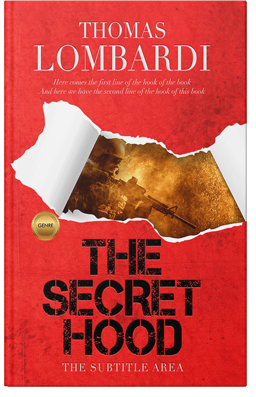 Front view of Premade Mystery & Thriller & Suspense Book Cover - Alizarin Crimson