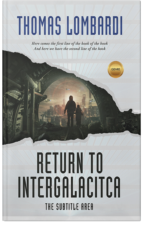 Front view of Premade Science Fiction Book Cover - Iron