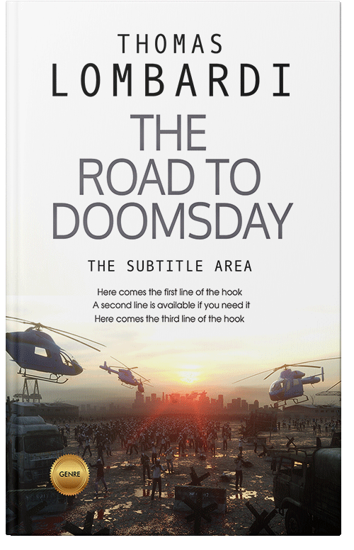 Front view of Premade Apocalyptica Book Cover - Taupe