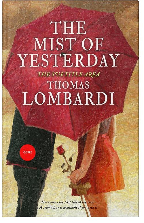 Front view of Premade Romance Book Cover - Burnt Umber