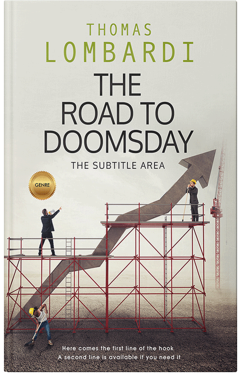 Front view of Premade Business Book Cover - Green White