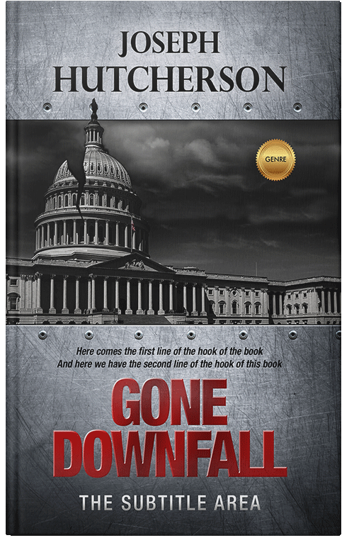 Front view of Premade Action & Adventure Book Cover - Ship Gray