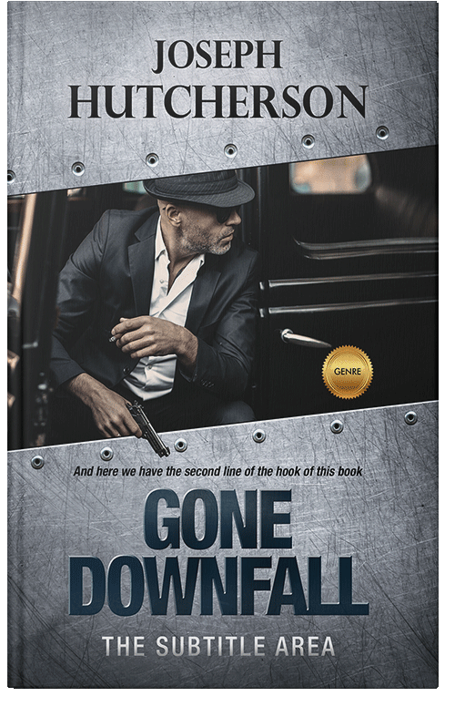 Front view of Premade Historical Book Cover - Shark