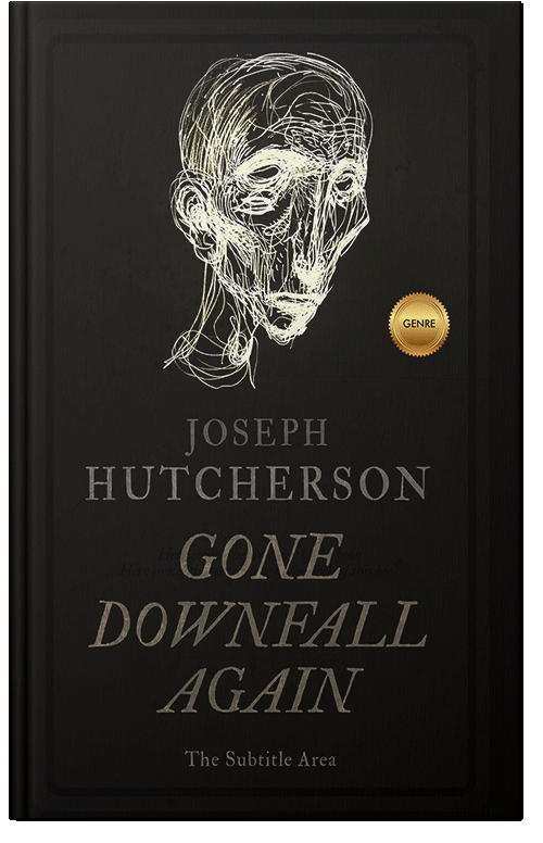 Front view of Premade Abstract Book Cover - Asphalt