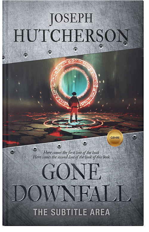 Front view of Premade Fantasy Book Cover - Ship Gray