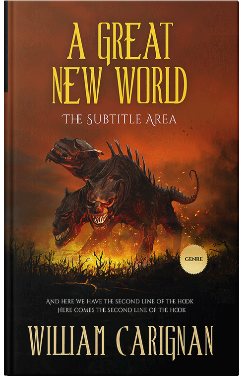 Front view of Premade Fantasy Book Cover - Brown Bramble