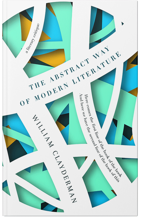 Front view of Premade Abstract Book Cover - Bermuda