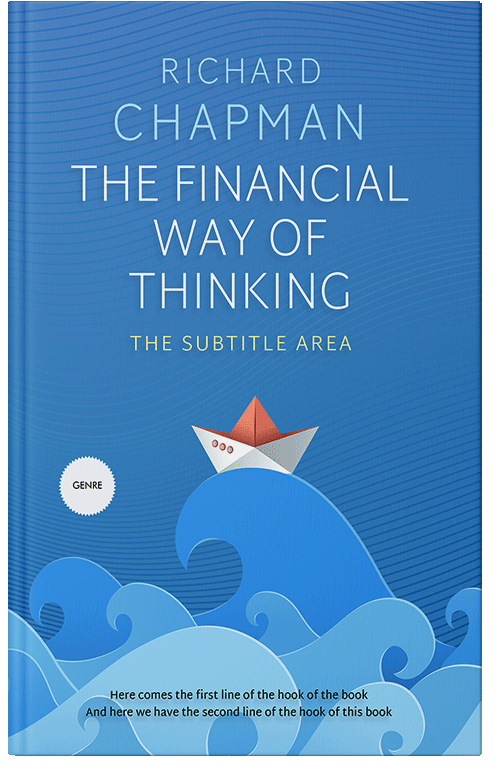 Front view of Premade Abstract Book Cover - Mariner