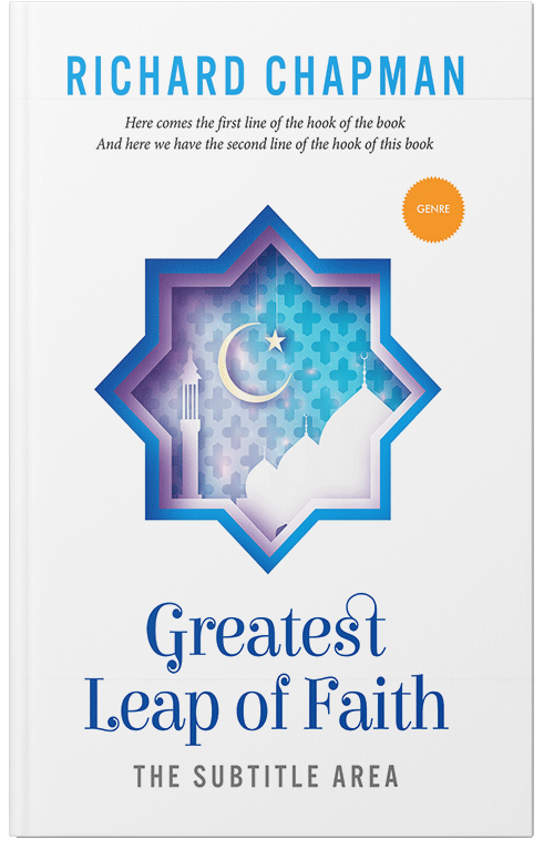 Front view of Premade Religion & Spirituality Book Cover - Denim