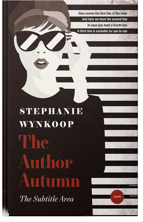 Front view of Premade Abstract Book Cover - Asphalt