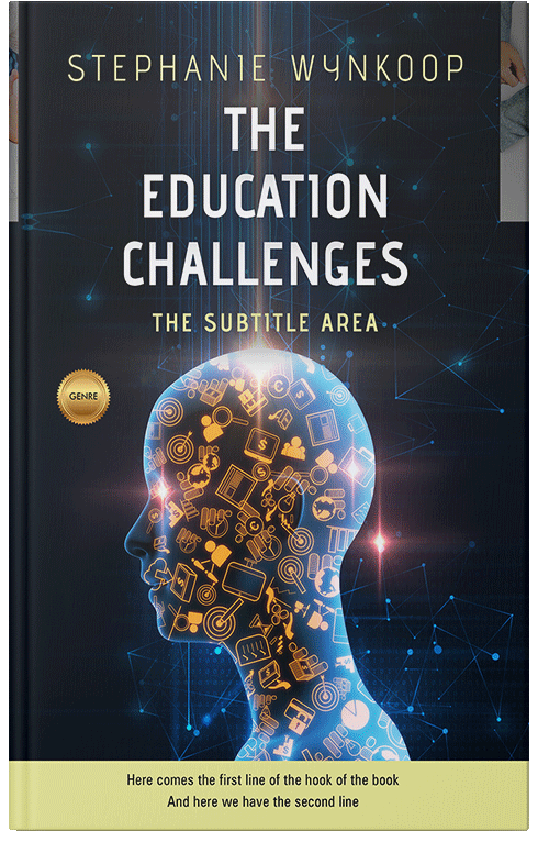 Front view of Premade Abstract Book Cover - Sapling