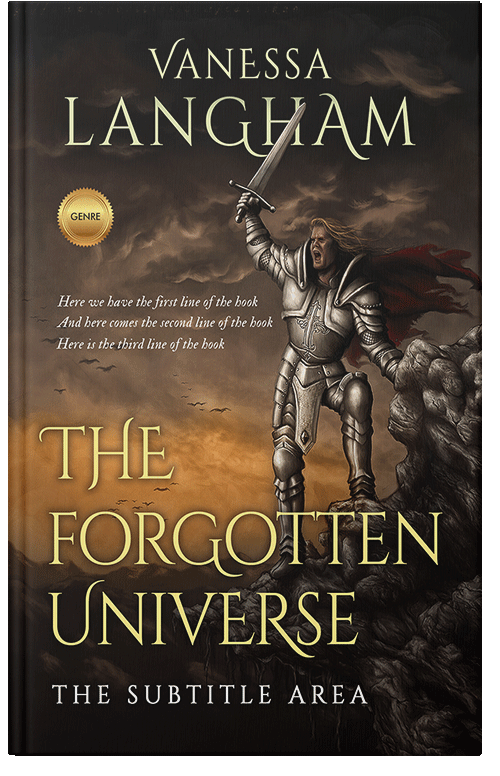 Front view of Premade Historical Book Cover - Oil