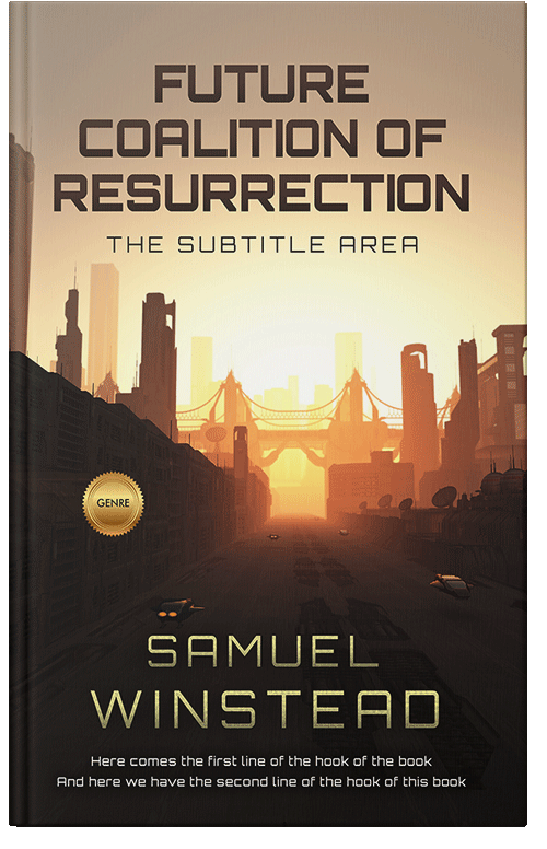 Front view of Premade Science Fiction Book Cover - Oil