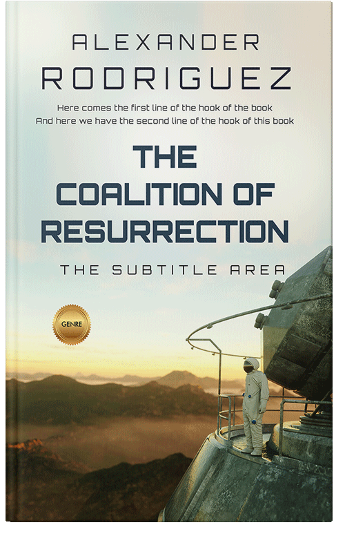 Front view of Premade Science Fiction Book Cover - Periglacial Blue