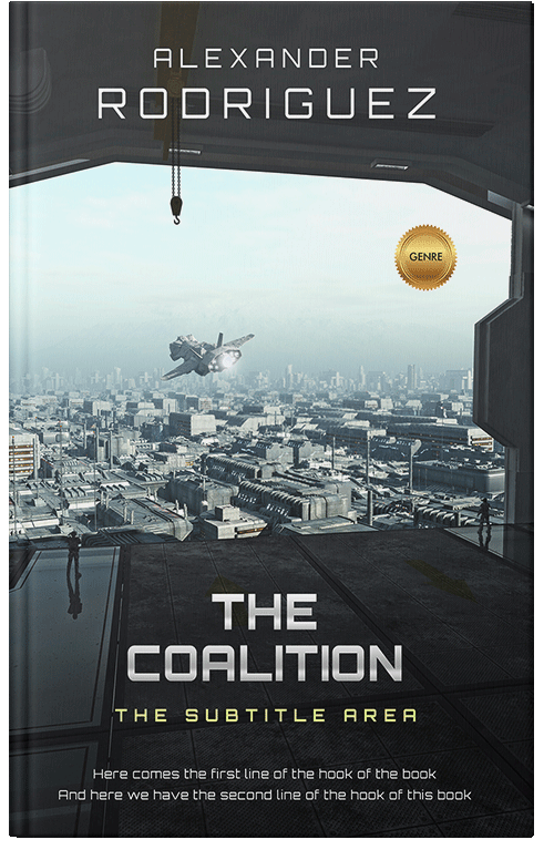 Front view of Premade Science Fiction Book Cover - Shark