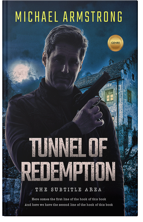 Front view of Premade Mystery & Thriller & Suspense Book Cover - Ebony