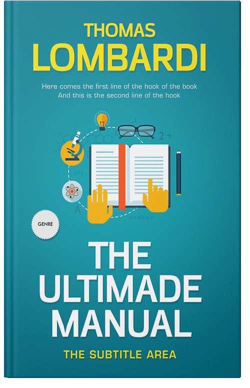 Front view of Premade Education Book Cover - Blue Chill