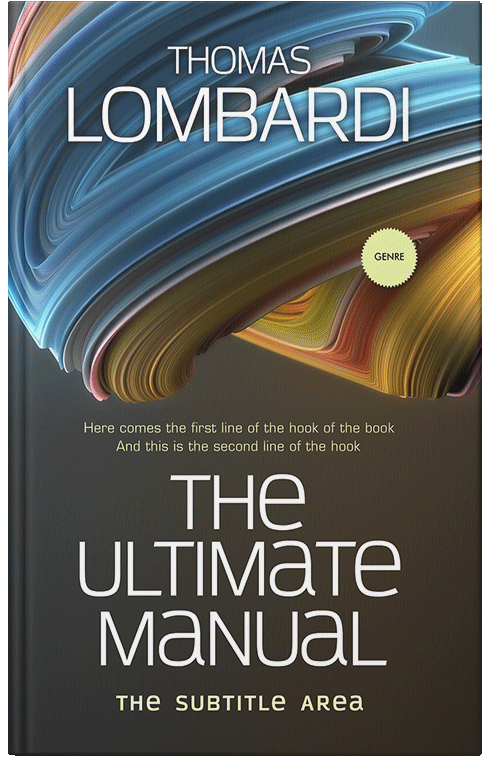 Front view of Premade Abstract Book Cover - Lunar Green